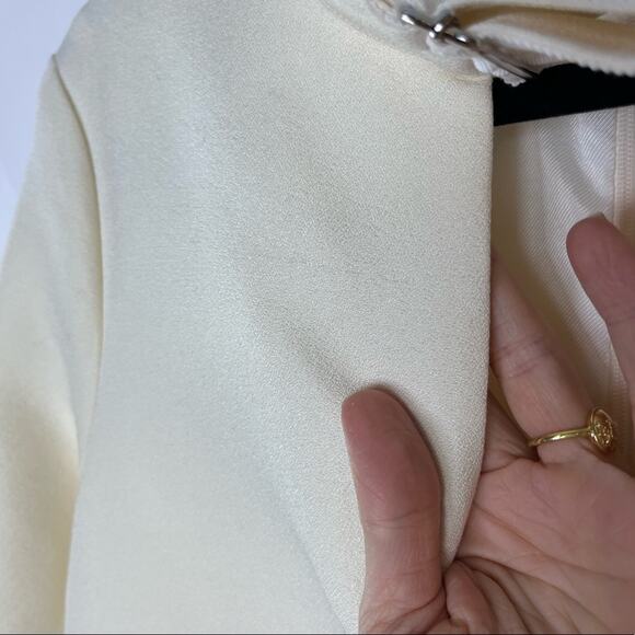 Rosetta Getty winter white wool long sleeve dress with keyhole - Picture 6 of 9